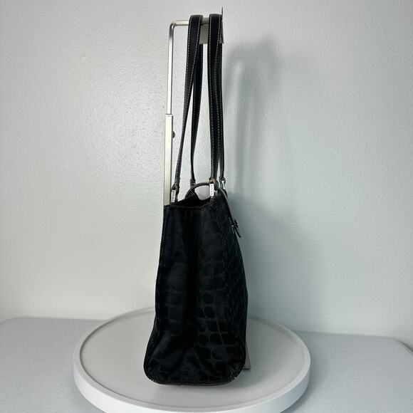 Kate Spade Bag Vintage Tote Shoulder Bag Nylon Fabric Leather Black - Picture 9 of 13